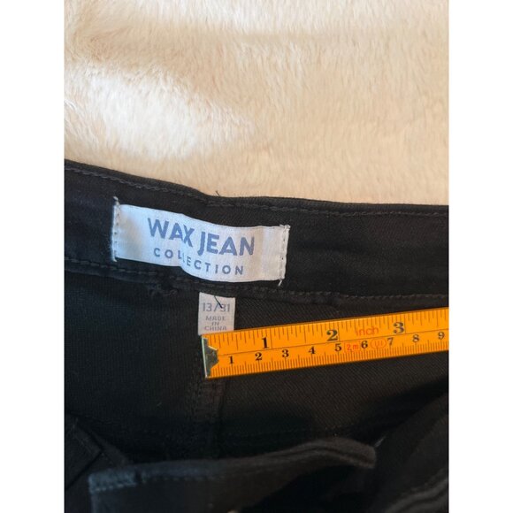 Wax Jean Collection Black Modest Distressed Jeans 13/31 Skinny‎ Stretch - Picture 3 of 10
